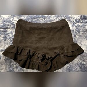 Frilly black shorts!